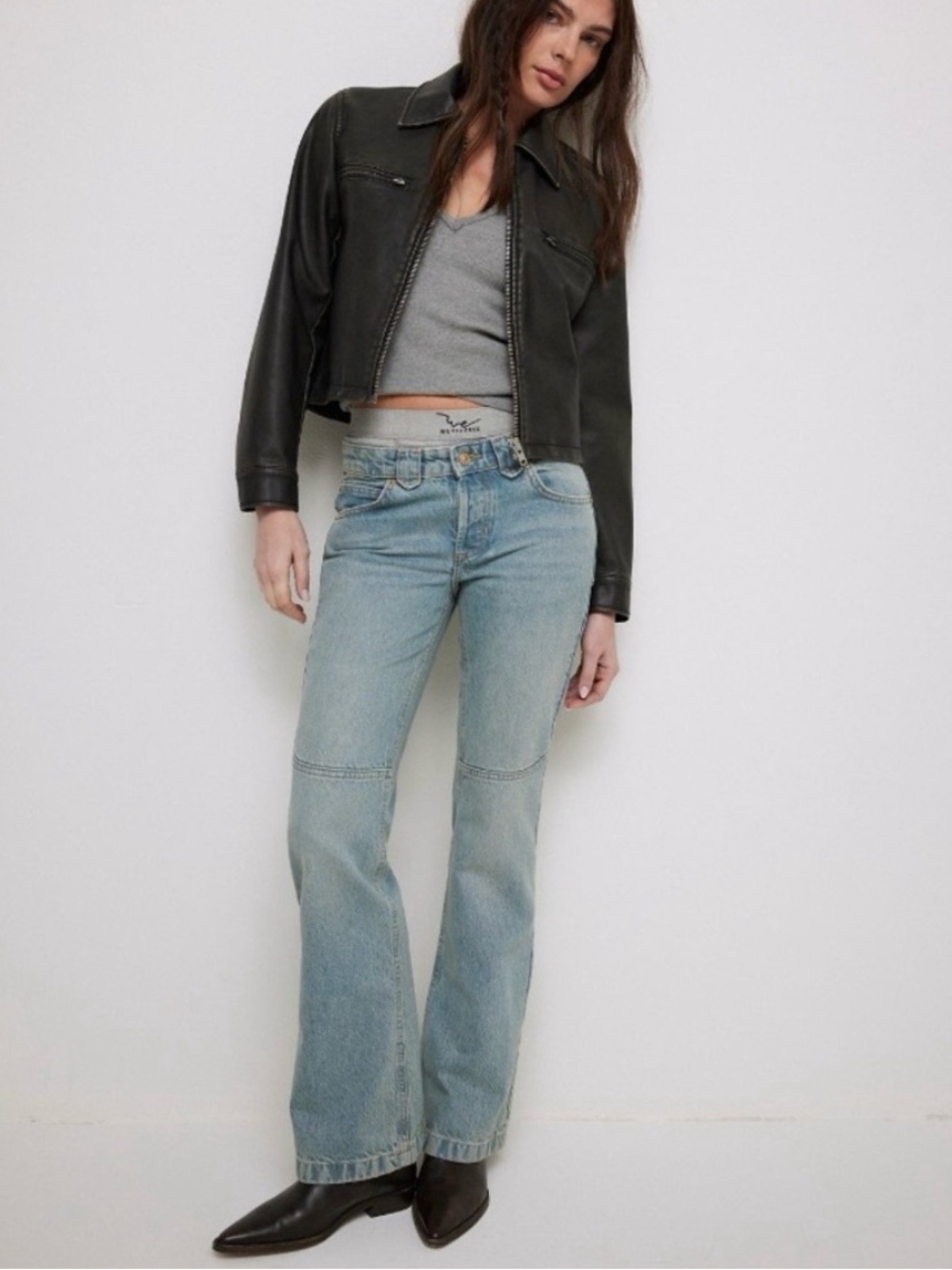 Free People We The Free Flora Low Rise Boot Cut Jeans NWT 27 Short